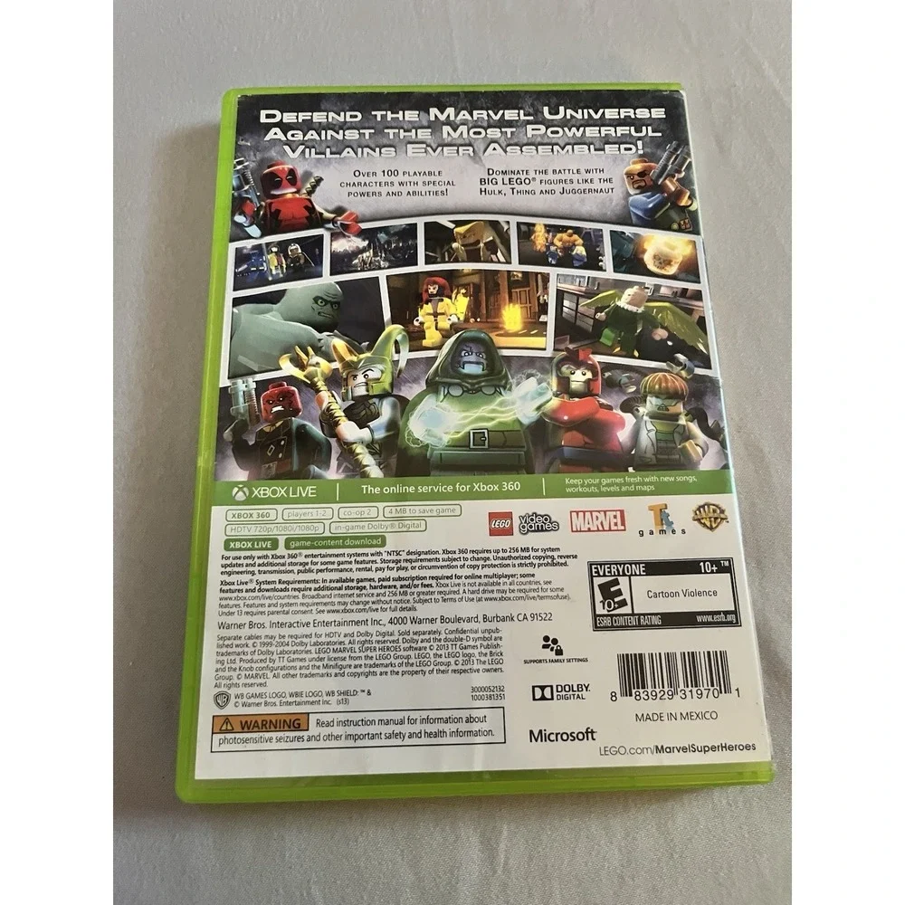 Lego Marvel Super‎ Heroes Xbox 360, Tested, Free Shipping
